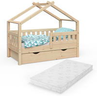 Vitalispa - Hausbett Design, Braun, 70x140 Cm Mit Schublade Und Matratze