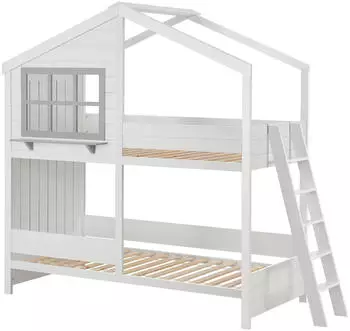Juskys Traumhaus 2x 90x200cm weiß Juskys Traumhaus 2x 90x200cm weiß