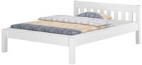Erst-Holz Massivholzbett Kiefer wei&szlig; Einzelbett 120x200 Bettgestell ohne...