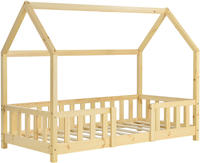 Hausbett Sisimiut 80x160 cm Holzfarben [en.casa]