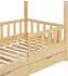 Juskys Marli 80x160cm mit Lattenrost und Bettkasten natur