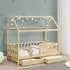 Juskys Marli 80x160cm mit Lattenrost und Bettkasten natur