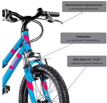 Galano Kinderfahrrad GA20 18" blau – Galano Kinderfahrrad GA20 18" blau: Perfekt für junge Abenteurer