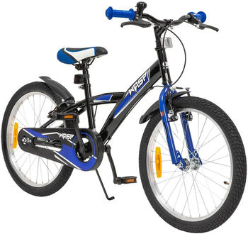 Actionbikes Wasp 20", Fahrradständer, Schutzbleche, verstellbar, V-Brake-Bremsen (Schwarz-Blau)