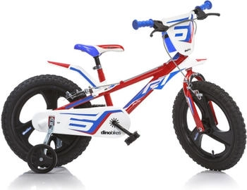 Dino Bikes 14 Zoll R1 4-6 Jahre ROT|BLAU|WEISS 14"