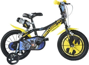 Dino Bikes 14 Zoll Batman 4-6 Jahre SCHWARZ|SCHWARZ|GELB 14"