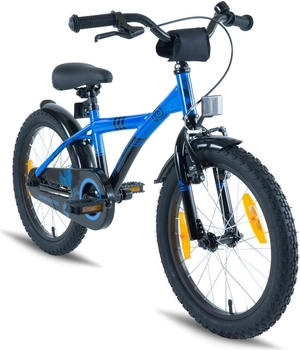 Prometheus 18 Zoll ab 5-6 Jahre mit Rücktritt und V-Brake BLAU|SCHWARZ|SCHWARZ 18"