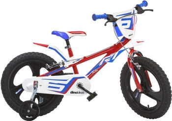 Dino Bikes 16 Zoll R1 5-7 Jahre ROT|BLAU|WEISS 16"