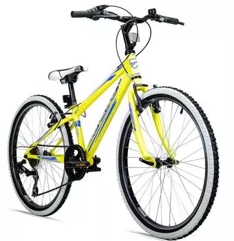 Bergsteiger Kansas 20 24 Zoll geeignet für 6 7 8 9 10 11 Jahre 6 Gang-Schaltung Mountainbike mit Weißwandbereifung Jungen-Fahrrad Mädchen-Fahrrad
