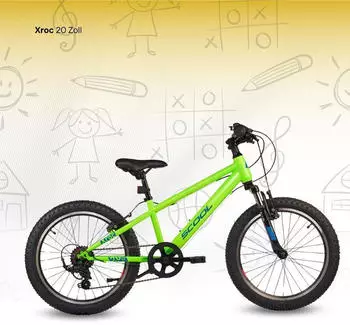 S'Cool Xroc 20 Zoll 6-G Neon Green/Ocean – S"Cool Xroc 20 Zoll 6-G Neon Green/Ocean macht junge Radfahrer mobil und selbstbewusst