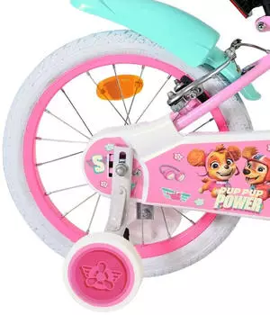 Volare Paw Patrol - 16 Zoll - Rosa - Zwei Handbremsen – Volare Paw Patrol - 16 Zoll - Rosa - Zwei Handbremsen für sichere Fahranfänge