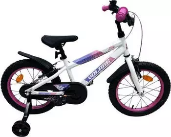 Volare Lily - 16 Zoll - Weiß Rosa Lila - Zwei Handbremsen