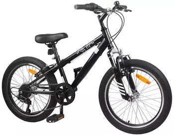 vidaXL Kids Mountain Bike 24 Zoll 6-Speed f&uuml;r 8-12 Jahre alt Schwarz