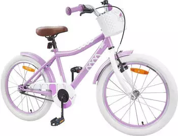 vidaXL Kinderfahrrad 18 Zoll f&uuml;r 5-7 Jahre alt Lila