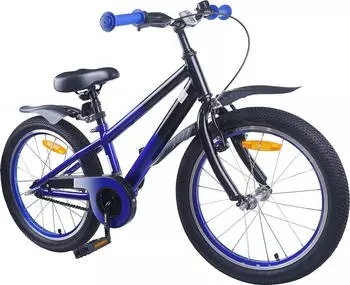 vidaXL Kinderfahrrad 20 Zoll f&uuml;r 6-11 Jahre alt Blau Schwarz