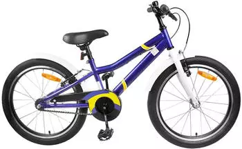 vidaXL Kinderfahrrad 22 Zoll f&uuml;r 7-12 Jahre alt Blau Wei&szlig;