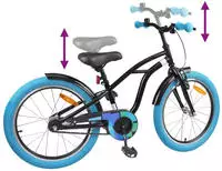 vidaXL Kinderfahrrad 22 Zoll f&uuml;r 7-12 Jahre alt Schwarz