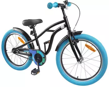 vidaXL 22 Zoll für 7-12 Jahre alt Schwarz (42009320) – vidaXL 22 Zoll Schwarz – Kinderfahrrad mit durchdachter Größe