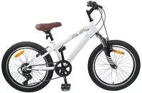 vidaXL Mountainbike 24 Zoll 6-Geschwindigkeit f&uuml;r 8-12 Jahre alt Wei&szlig;