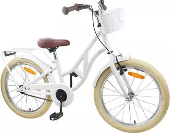 vidaXL Kinderfahrrad 20 Zoll 6-11 Wei&szlig;