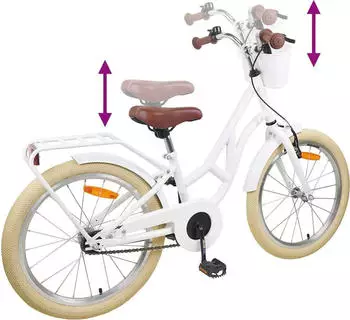 vidaXL Kinderfahrrad 20 Zoll 6-11 Weiß – vidaXL Kinderfahrrad 20 Zoll 6-11 Weiß – Einfacher Einstieg ohne Schaltung