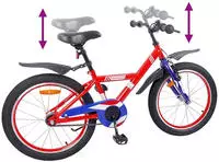 vidaXL Kinderfahrrad 18 Zoll f&uuml;r 5-7 Jahre alt Rot