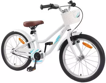 vidaXL 18 Zoll für 5-7 Jahre alt Weiß (42009590) – vidaXL 18 Zoll Kinderfahrrad für mehrjährige Nutzung