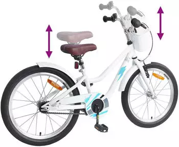 vidaXL 18 Zoll für 5-7 Jahre alt Weiß (42009590) – Radgröße unterstützt sichere Fahrerfahrungen