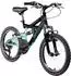 Galano FS180 18 Zoll ab 6 Jahre 115 - 130 cm Mountainbike Fully 6 Gänge schwarz/türkis (GA04249)