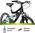 Galano FS180 18 Zoll ab 6 Jahre 115 - 130 cm Mountainbike Fully 6 Gänge schwarz/türkis (GA04249)
