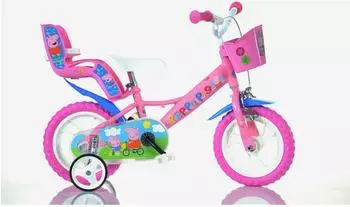 Dino Bikes 12 Zoll M&auml;dchen Peppa Pig Peppa Wutz (124RL-PGS)