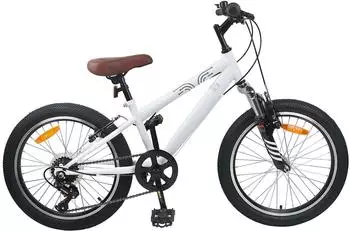 vidaXL Kids Mountain Bike 20 Zoll 6-Speed für 5-8 Jahre alt Weiß