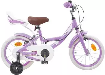 vidaXL Kinderfahrrad 14 Zoll für 3-5 Jahre alt Lila