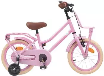 vidaXL Kinderfahrrad 16 Zoll f&uuml;r 4-6 Jahre alt Hellrosa