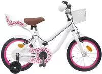 vidaXL Kinderfahrrad 16 Zoll f&uuml;r 4-6 Jahre alt Wei&szlig;