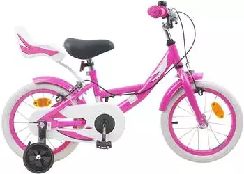 vidaXL Kinderfahrrad 16 Zoll f&uuml;r 4-6 Jahre alt Rosa