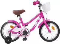 vidaXL Kinderfahrrad 12 Zoll f&uuml;r 2-4 Jahre alt Dunkelrosa
