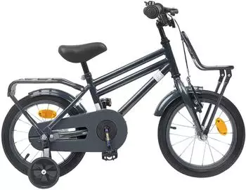 vidaXL Kinderfahrrad 14 Zoll für 3-5 Jahre alt Dunkelgrau