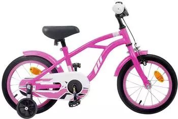 vidaXL Kinderfahrrad 14 Zoll für 3-5 Jahre alt Dunkelrosa
