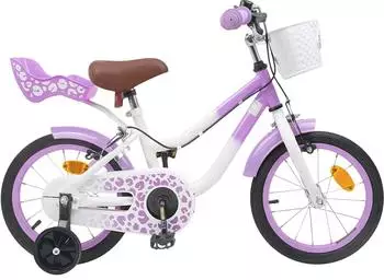 vidaXL Kinderfahrrad Mit Stützrädern 12 Zoll für 2-4 Jahre alt Lila