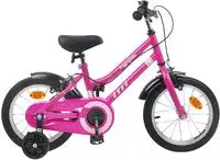 vidaXL Kinderfahrrad 16 Zoll f&uuml;r 4-6 Jahre alt Pink Schwarz