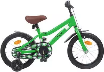 vidaXL Kinderfahrrad 14 Zoll f&uuml;r 3-5 Jahre alt Gr&uuml;n
