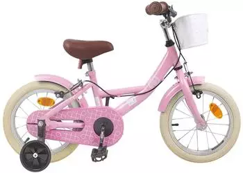 vidaXL Kinderfahrrad 12 Zoll f&uuml;r 2-4 Jahre alt Hellrosa