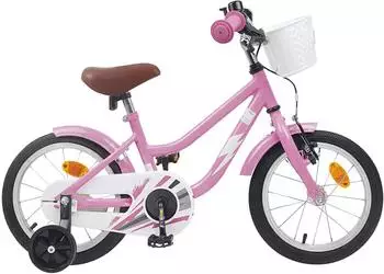 vidaXL Kinderfahrrad 14 Zoll für 3-5 Jahre alt Hellrosa