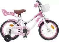 vidaXL Kinderfahrrad 14 Zoll f&uuml;r 3-5 Jahre alt Hellrosa