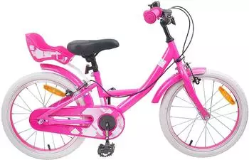 vidaXL Kinderfahrrad 18 Zoll f&uuml;r 5-7 Jahre alt Rosa