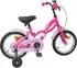 vidaXL Kinderfahrrad 16 Zoll für 4-6 Jahre alt Dunkelrosa