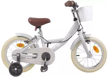 vidaXL Kinderfahrrad 14 Zoll für 3-5 Jahre alt Hellgrau