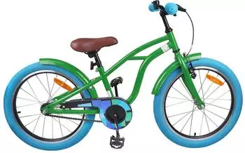 vidaXL Kinderfahrrad 18 Zoll f&uuml;r 5-7 Jahre alt Gr&uuml;n