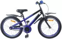 vidaXL Kinderfahrrad 18 Zoll f&uuml;r 5-7 Jahre alt Blau Schwarz